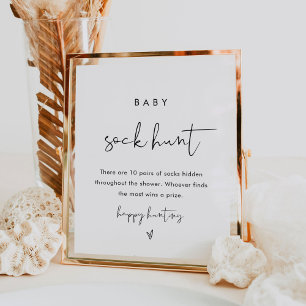 Affiche SIGNE DE Baby shower DE CHASSE DE BAIN STELLA