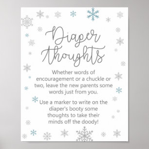 Affiche SIGNE DE Baby shower DE FLEUVE D'Hiver