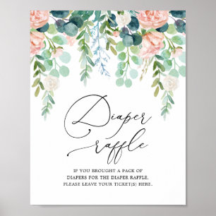 Affiche Signe de Baby shower de jardin floue