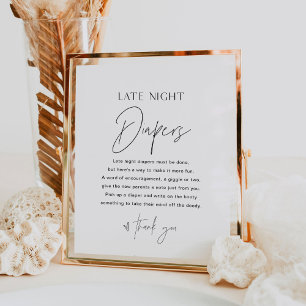 Affiche SIGNE DE Baby shower DES DIATEURS DE LA NUIT HARLO
