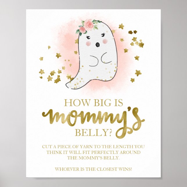 Affiche Signe de Baby shower du ventre de maman (Devant)
