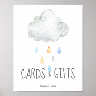 Affiche Signe de Baby shower et de cadeaux pour garçons de