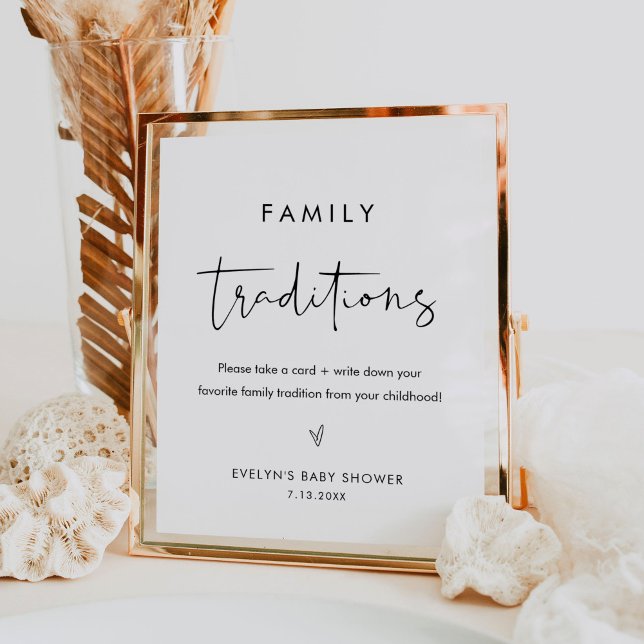 Affiche SIGNE DE Baby shower Traditions Familiales STELLA (Créateur téléchargé)