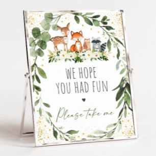 Affiche SIGNE DE Baby shower VERDOYER EN BOIS Favoriser
