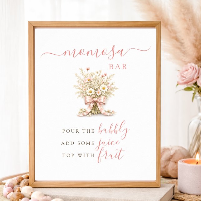Affiche Signe de bar de fête de douche de bébé fille bébé  (Créateur téléchargé)