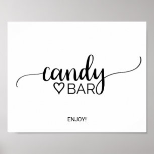 Affiche Signe de barre de bonbons noire simple