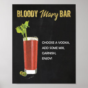 Affiche Signe de barre de Mary sanglante