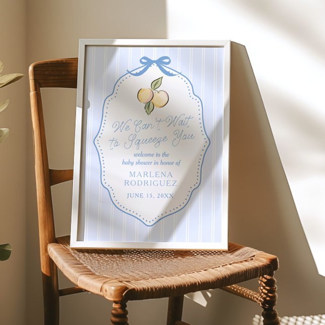 Affiche Signe de bienvenue Citron Bleu : Impatients de vou (Créateur téléchargé)
