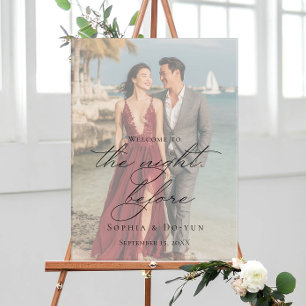 Affiche Signe de bienvenue de la répétition de photos