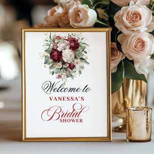 Affiche Signe de bienvenue élégant pour mariage avec touch