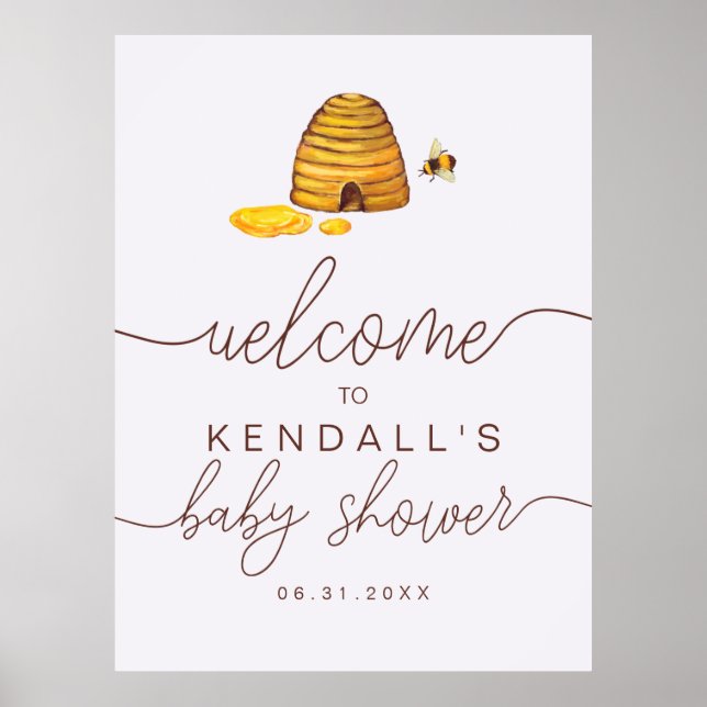 Affiche Signe de bienvenue Mom to Bee (Devant)