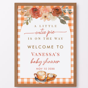 Affiche Signe de bienvenue pour Baby Shower d'automne au t