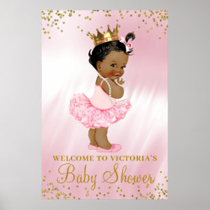 Affiche Signe de bienvenue pour Baby Shower de Princesse A