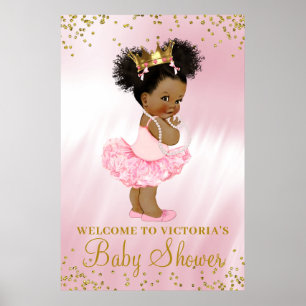 Affiche Signe de bienvenue pour Baby Shower de Princesse A