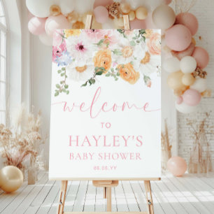 Affiche Signe de bienvenue pour Baby Shower Millie Floral