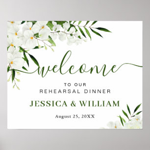 Affiche Signe de bienvenue pour dîner de répétition à l'or