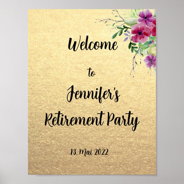 Affiche Signe de bienvenue pour la célébration de la fête  (Devant)