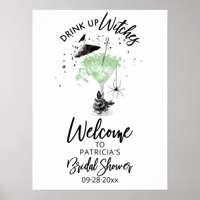 Affiche Signe de bienvenue pour la douche de la mariée des (Devant)