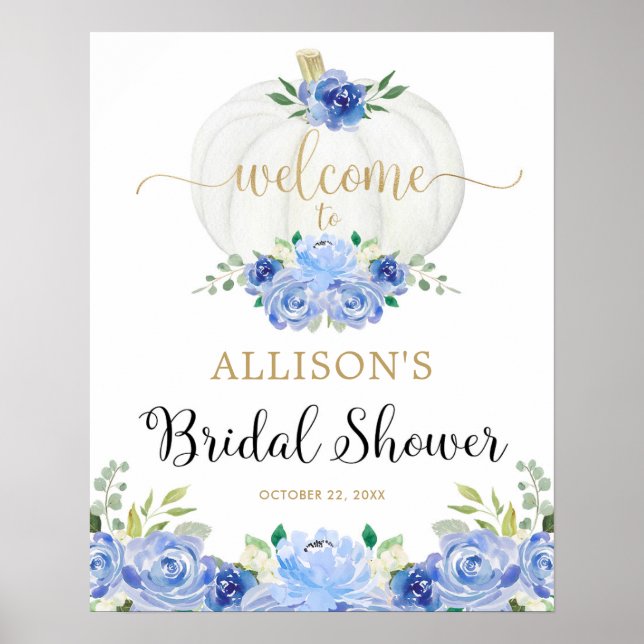 Affiche Signe de bienvenue pour la douche de mariée citrou (Devant)