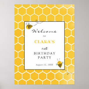 Affiche Signe de bienvenue pour la fête d'anniversaire de