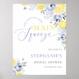 Affiche Signe de bienvenue pour la fête de mariage Main Sq