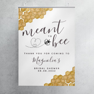 Affiche Signe de bienvenue pour la fête prénuptiale "Meant