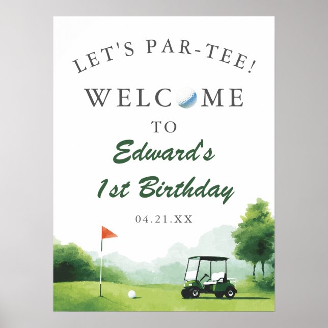 Affiche Signe de bienvenue pour l'anniversaire de buggy de (Devant)