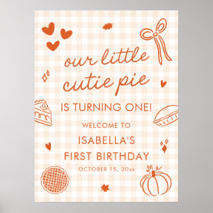 Affiche Signe de bienvenue pour le 1er anniversaire de Lit