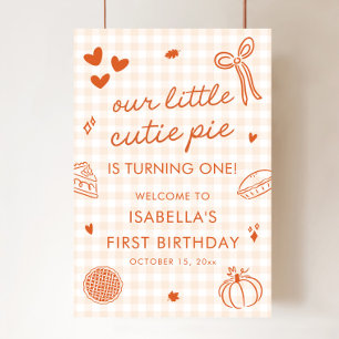 Affiche Signe de bienvenue pour le 1er anniversaire de Lit