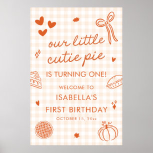 Affiche Signe de bienvenue pour le 1er anniversaire de Lit
