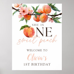 Affiche Signe de bienvenue pour le 1er anniversaire de One