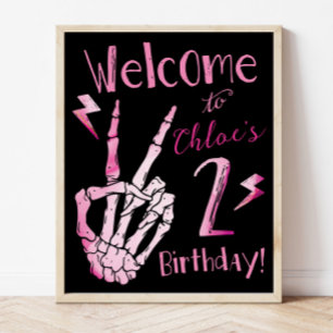 Affiche Signe de bienvenue pour le deuxième anniversaire,