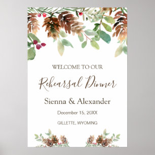 Affiche Signe de bienvenue pour le dîner de répétition de