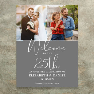 Affiche Signe de bienvenue pour les 25 ans de mariage avec