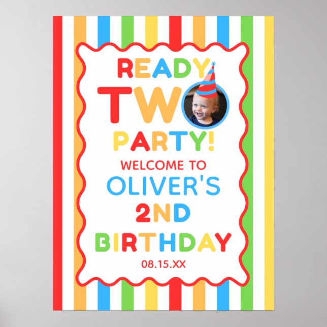 Affiche Signe de bienvenue pour photo d'anniversaire Ready (Devant)