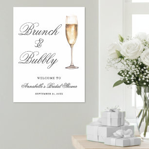 Affiche Signe de bienvenue pour un brunch et un shower de