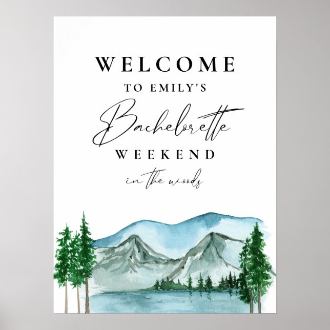 Affiche Signe de bienvenue pour un week-end de fête de fia (Devant)