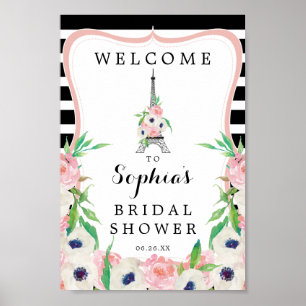 Affiche Signe de bienvenue pour une baby shower à Paris