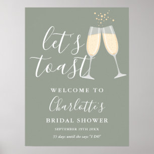 Affiche Signe de bienvenue pour une fête de fiançailles To
