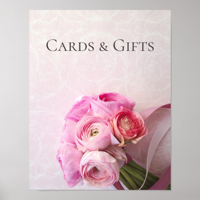 Affiche Signe de bouquet rose (Devant)