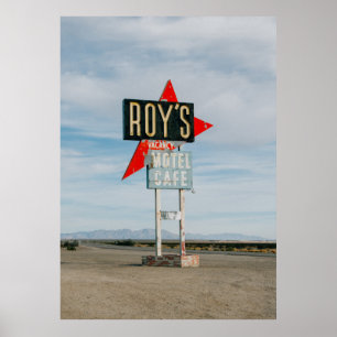 AFFICHE SIGNE DE CAFÉ DU MOTEL "ROY'S"
