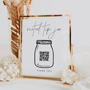 Affiche Signe de caisse virtuelle HARLOW pour Venmo QR Cod