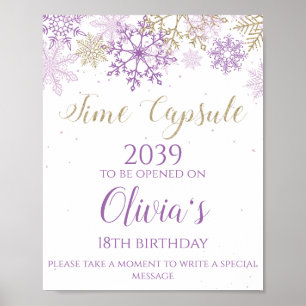 Affiche Signe de capsule temporelle de Winter ONEderland v