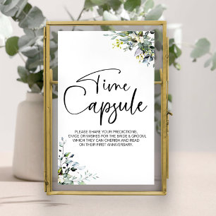 Affiche Signe de capsule temporelle pour le premier annive