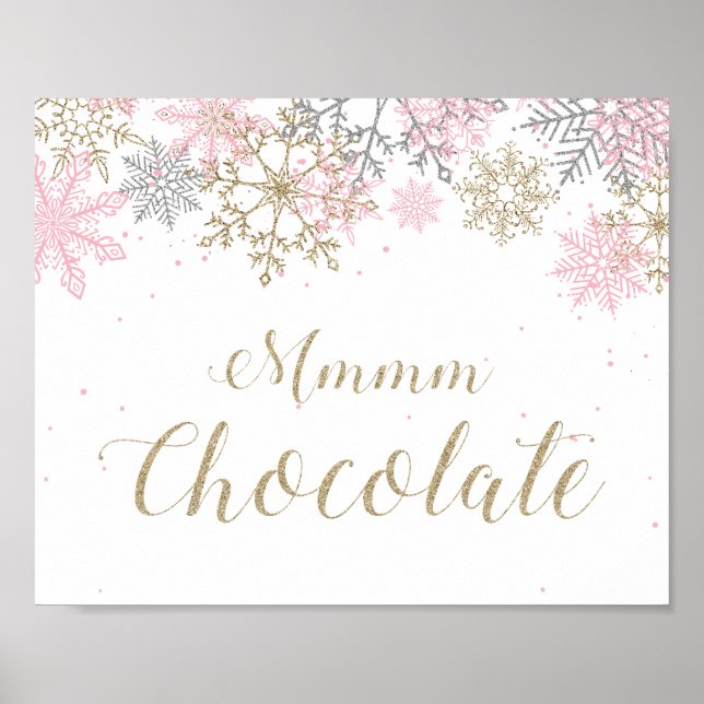 Affiche Signe de chocolat Mmmm Onederland d'hiver (Devant)
