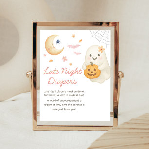 Affiche Signe de couche pour bébé Rose Little Boo Baby Sho