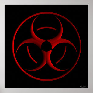 Affiche Signe de danger biologique