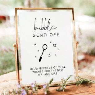 Affiche Signe de départ de mariage minimaliste Adella à bu