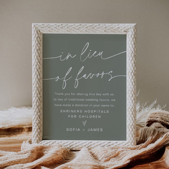 Affiche SIGNE DE Dons Mariage À La Place Des Faveurs (Créateur téléchargé)