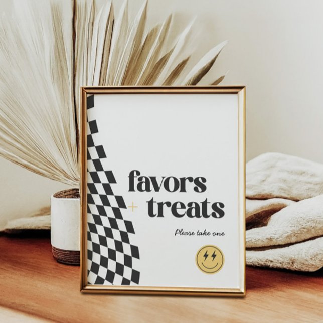 Affiche SIGNE DE FÊTE À damiers du cool One Boy (Créateur téléchargé)